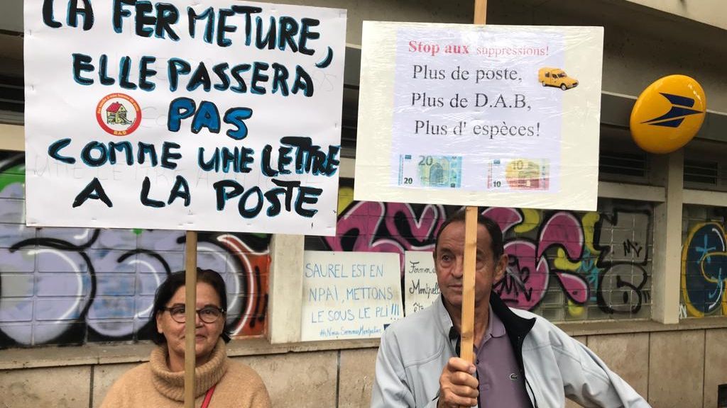 photo fr3 (manif poste Boutonnet)