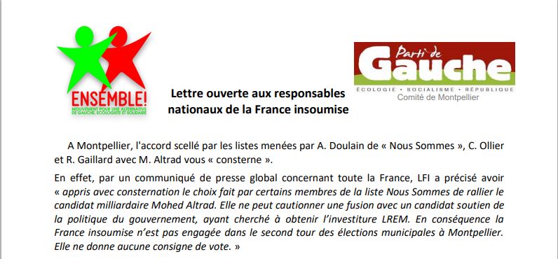 lettre ouverte