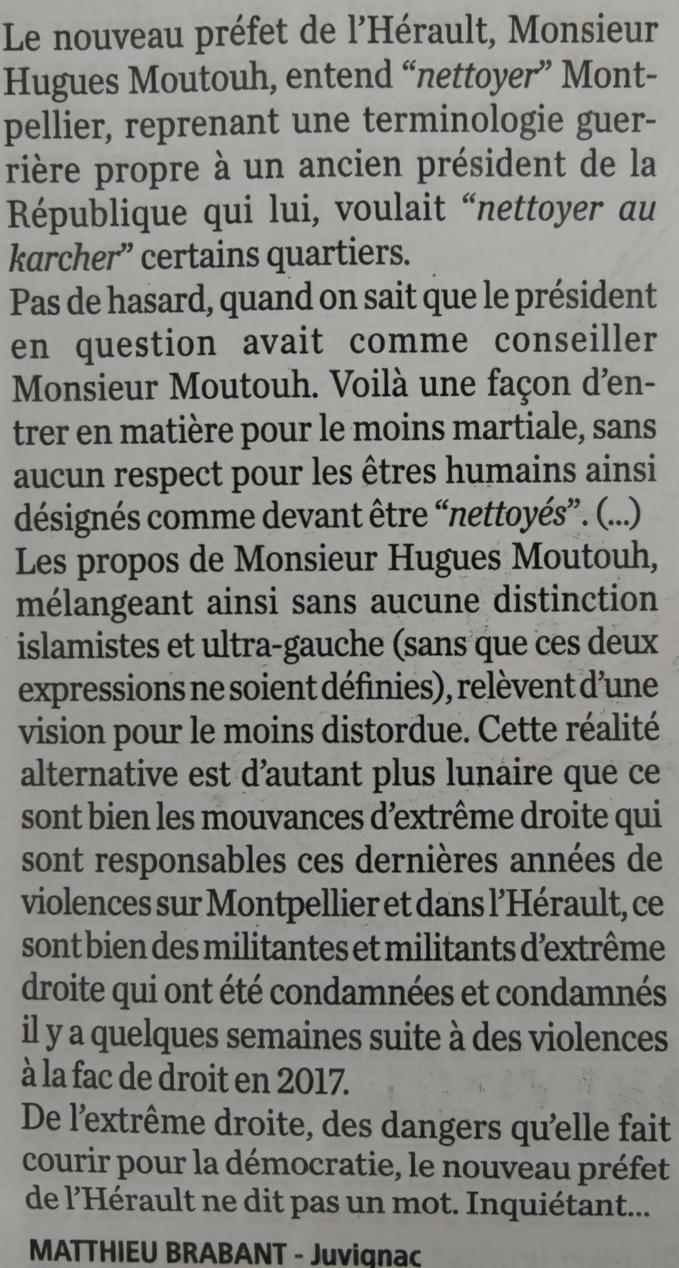 Préfet de l'Hérault