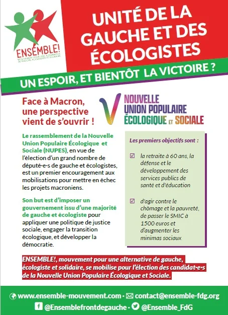 Unité de la gauche et des écologistes