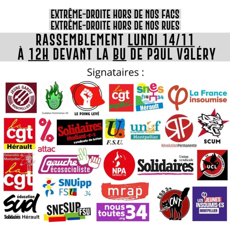 L’extrême-droite continue ses intimidations et violences à Montpellier