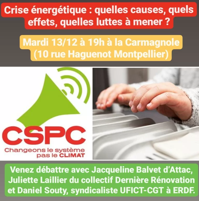Crise énergétique : quelles causes, quelles effets, quelles luttes à mener ?