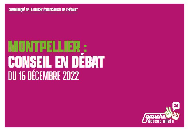 Montpellier : conseil en débat (16/12/2022)