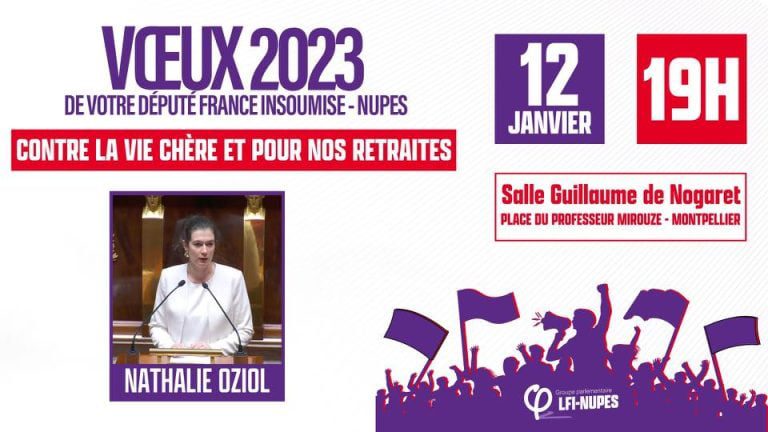 Voeux 2023 de Nathalie Oziol contre la vie chère et pour nos retraites !