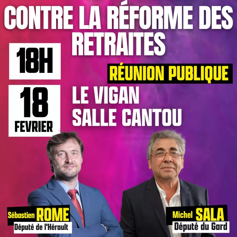 Réunion publique contre la réforme Macron des Retraites
