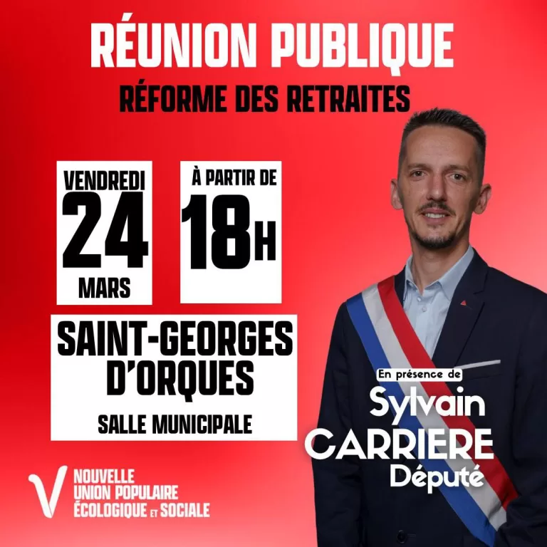 Réunion publique avec Sylvain Carrière