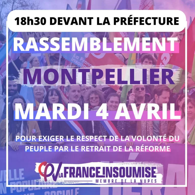 Rassemblement/manifestation contre la « réforme » des retraites
