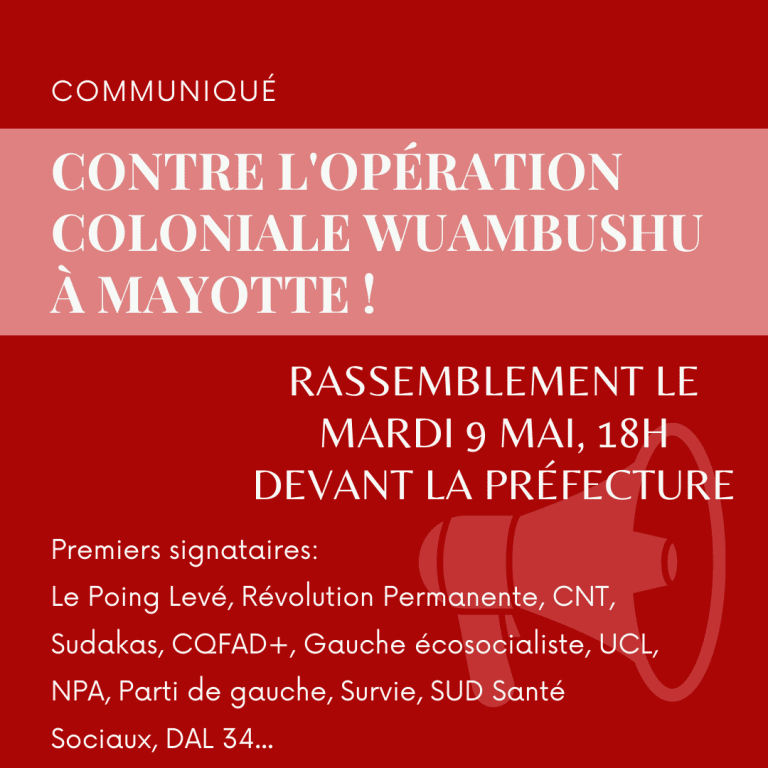 Contre l&rsquo;opération coloniale Wuambushu à Mayotte !