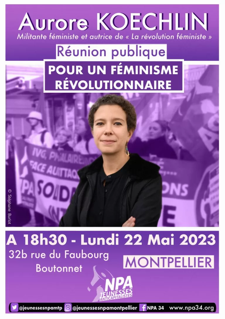 Réunion publique avec Aurore Koechlin – Pour un féminisme révolutionnaire