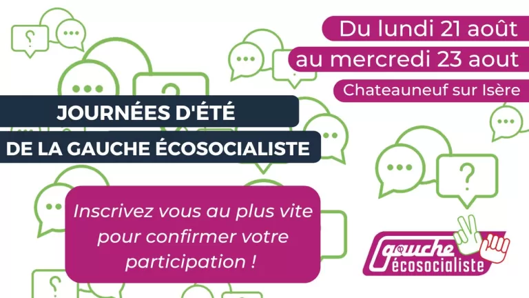Journées d’été 2023 de la Gauche Écosocialiste