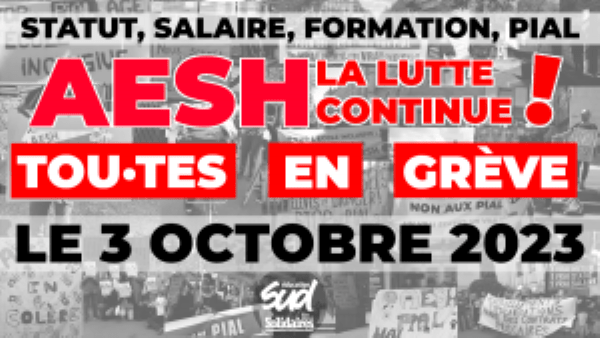 Grève et mobilisation pour les droits et les conditions de travail des AESH