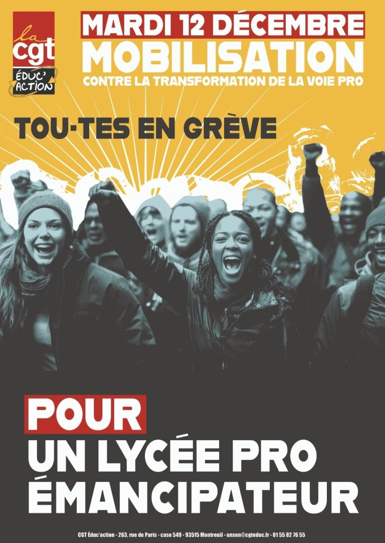 Grève nationale des lycées professionnels