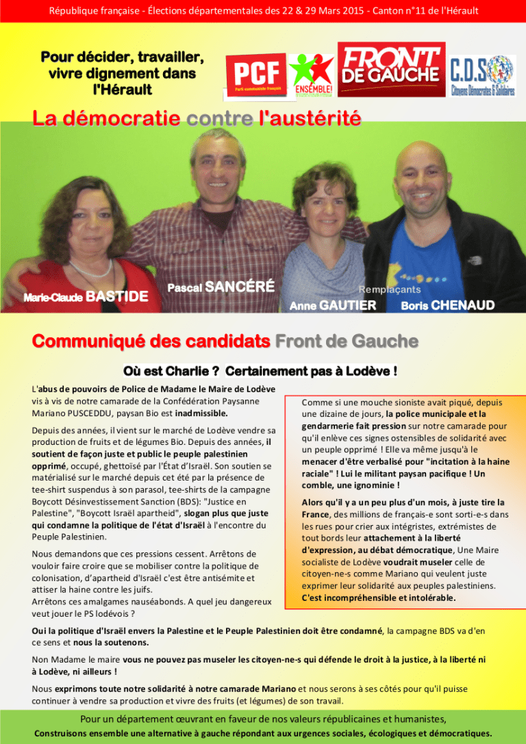 Où est Charlie ? Certainement pas à Lodève !