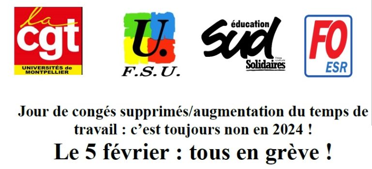 Grève des personnels BIATS de l’Université de Montpellier