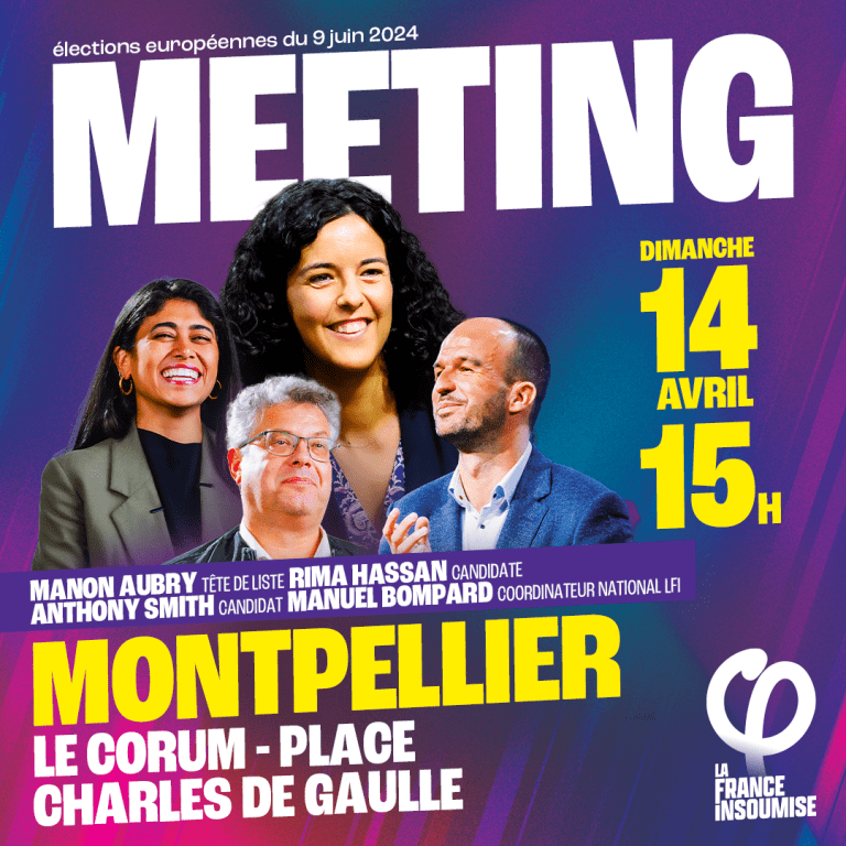 Meeting avec Manon Aubry, Manuel Bompard, Anthony Smith et Rima Hassan
