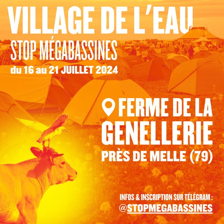 RÉUNION PUBLIQUE D&rsquo;INFORMATION concernant la semaine de mobilisation contre les méga-bassines dans le Poitou