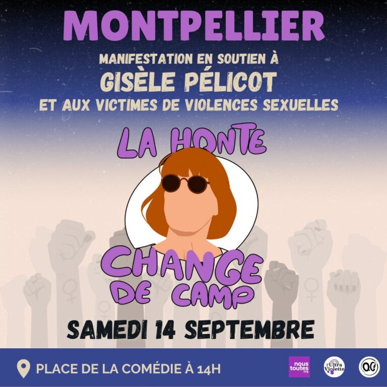 Manifestation de soutien à Gisèle Pélicot : La honte change de camp!