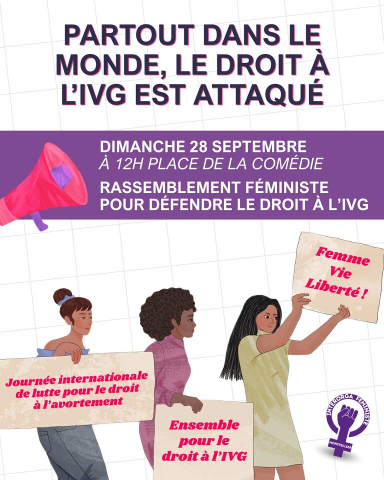Rassemblement féministe pour défendre le droit à l&rsquo;IVG