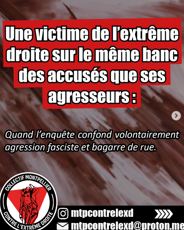 UNE VICTIME DE l’EXTRÊME DROITE SUR LE MÊME BANC DES ACCUSES QUE SES AGRESSEURS